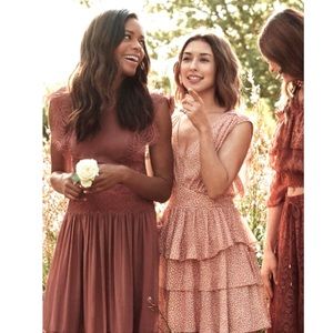H&M brown long lyocell-blend maxi dress size 2